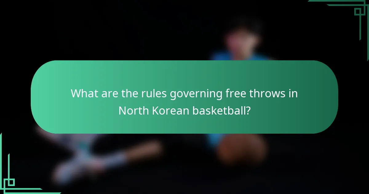 What are the rules governing free throws in North Korean basketball?