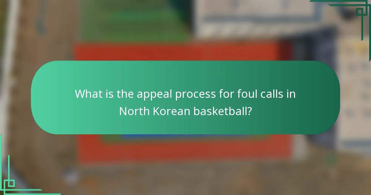 What is the appeal process for foul calls in North Korean basketball?